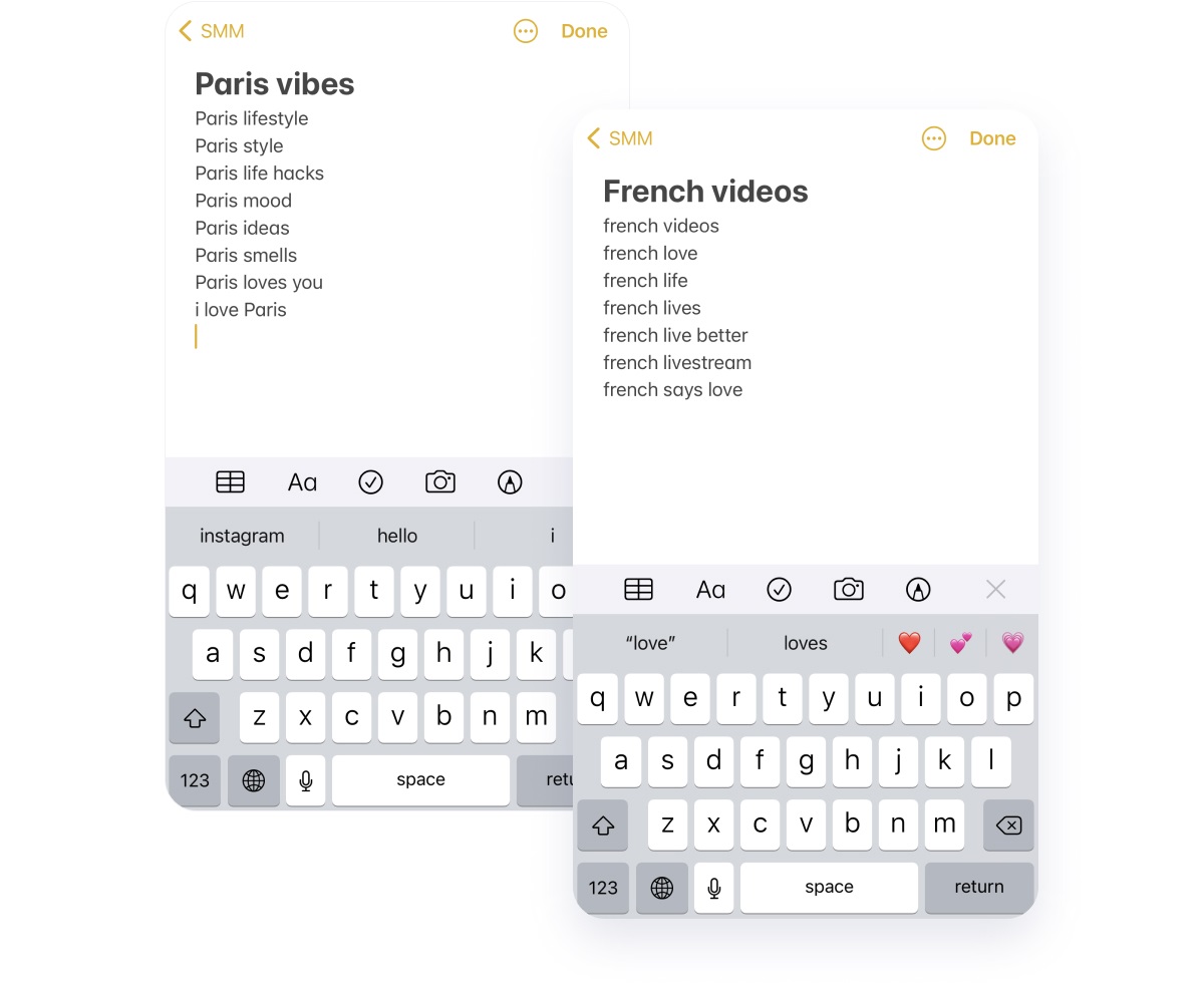 list of keywords for your IG name<