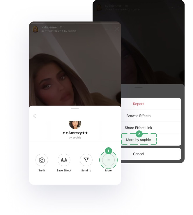 save filters from your friends and influencers