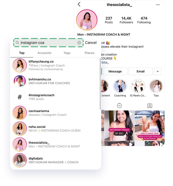 creating an Instagram bio
