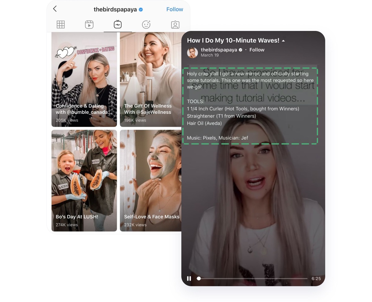using hashtags in Stories