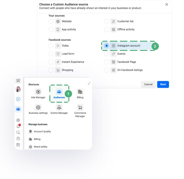 instagram ads with facebook