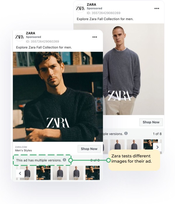 instagram ads with text
