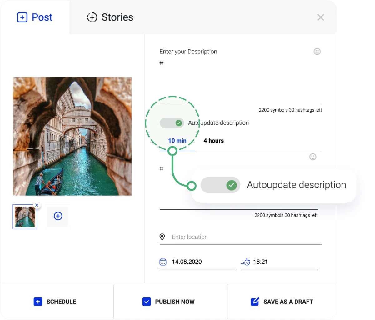 Inflact Dashboard and Posting