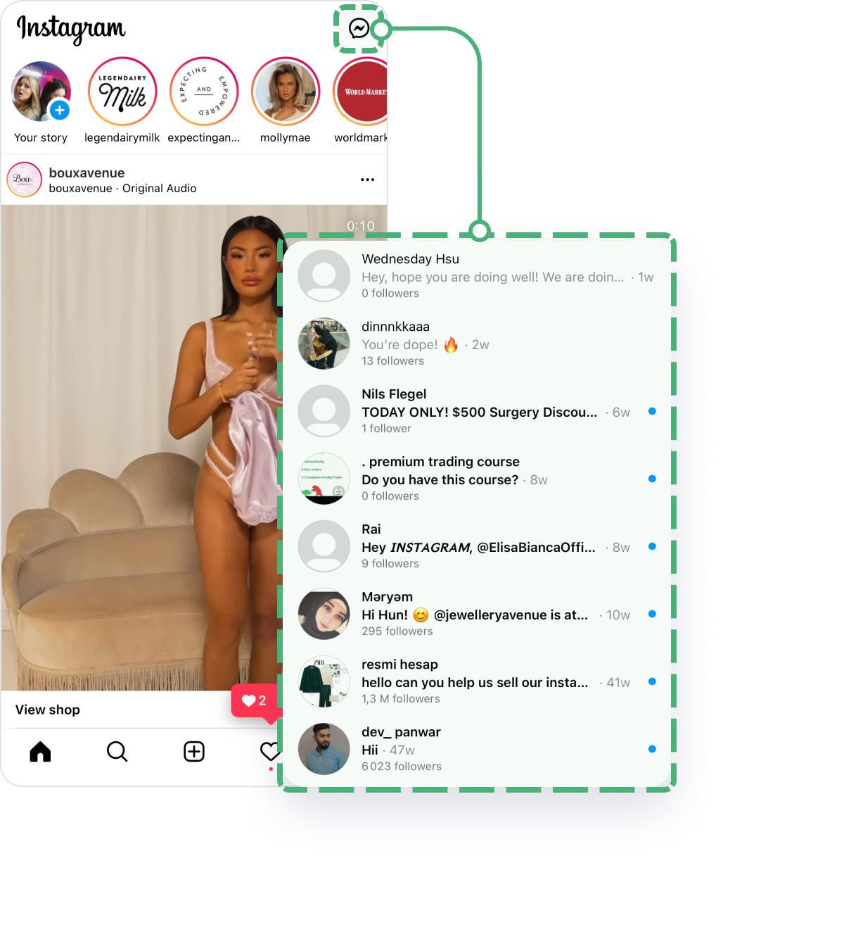 Instagram messages