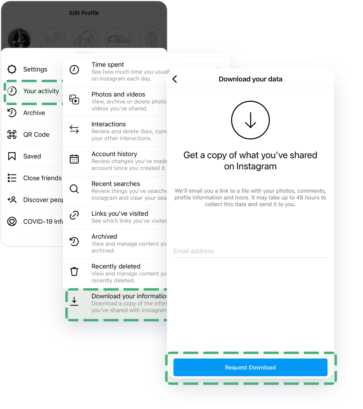 Recover Instagram messages