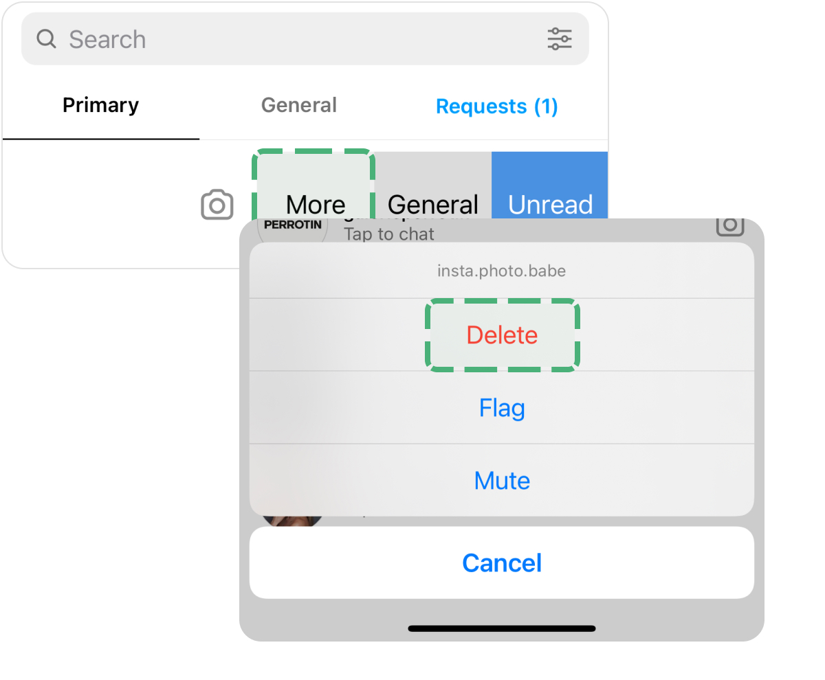 delete a message from Direct