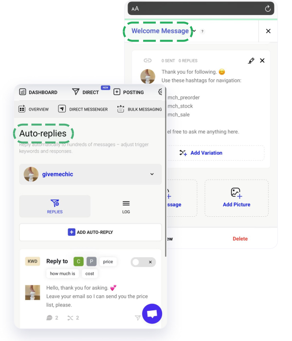 online DM chat