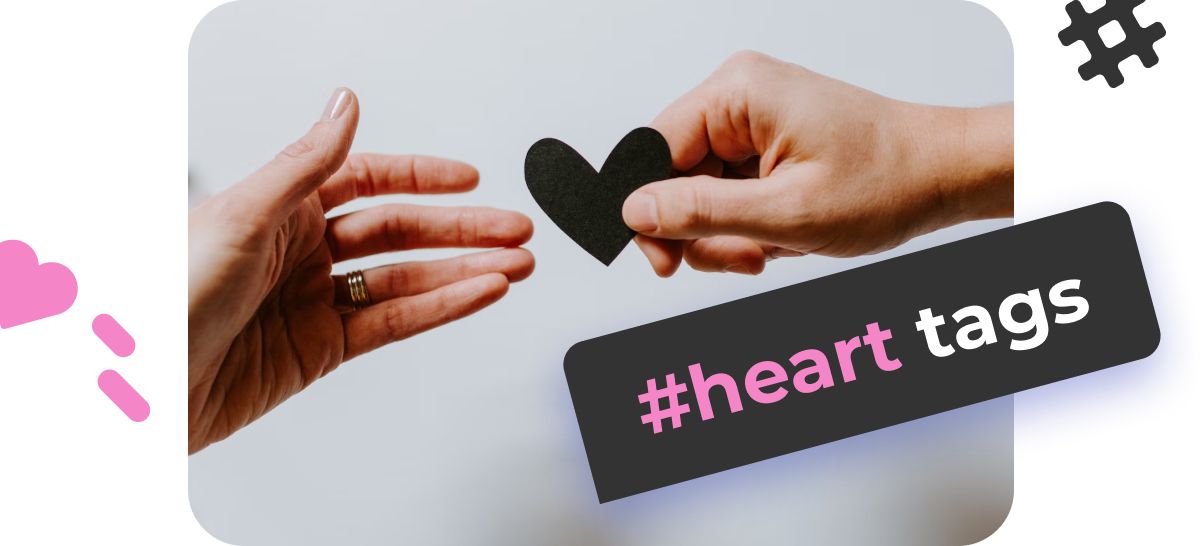 Heart hashtags