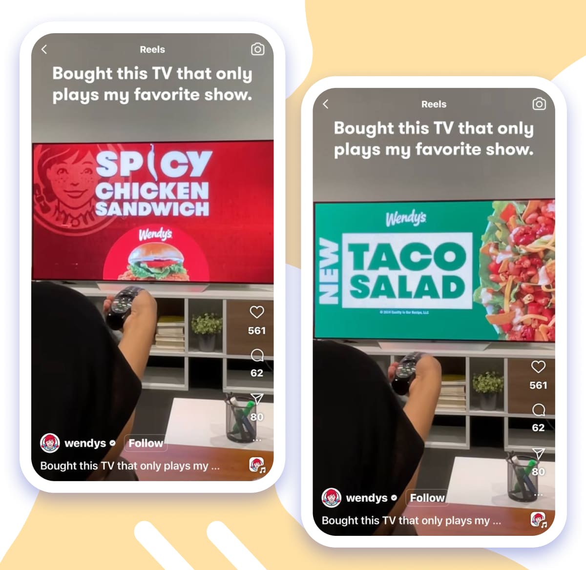 wendys IG Reels