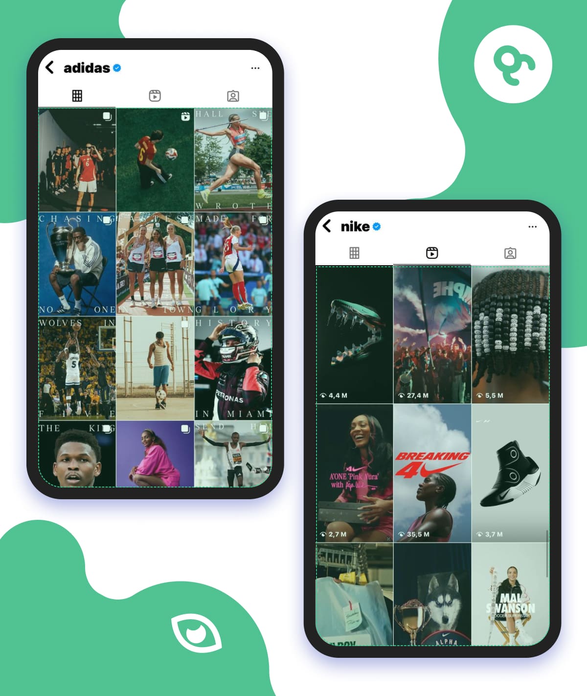 adidas and nike IG accounts