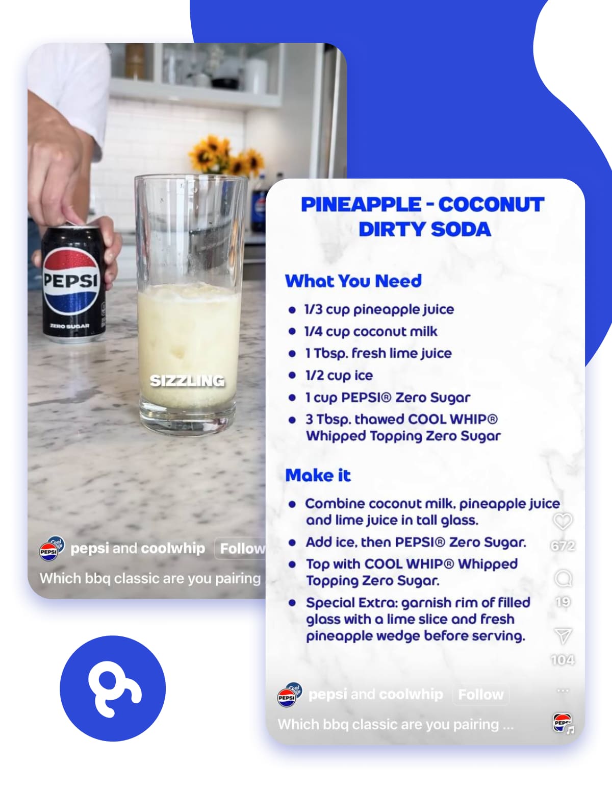 pepsi и coolwhip collab post