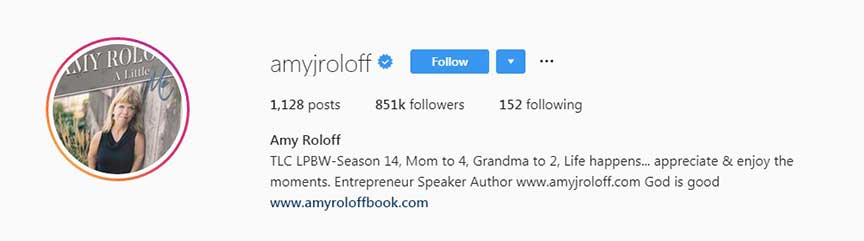 instagram bio for girls of emy roloff
