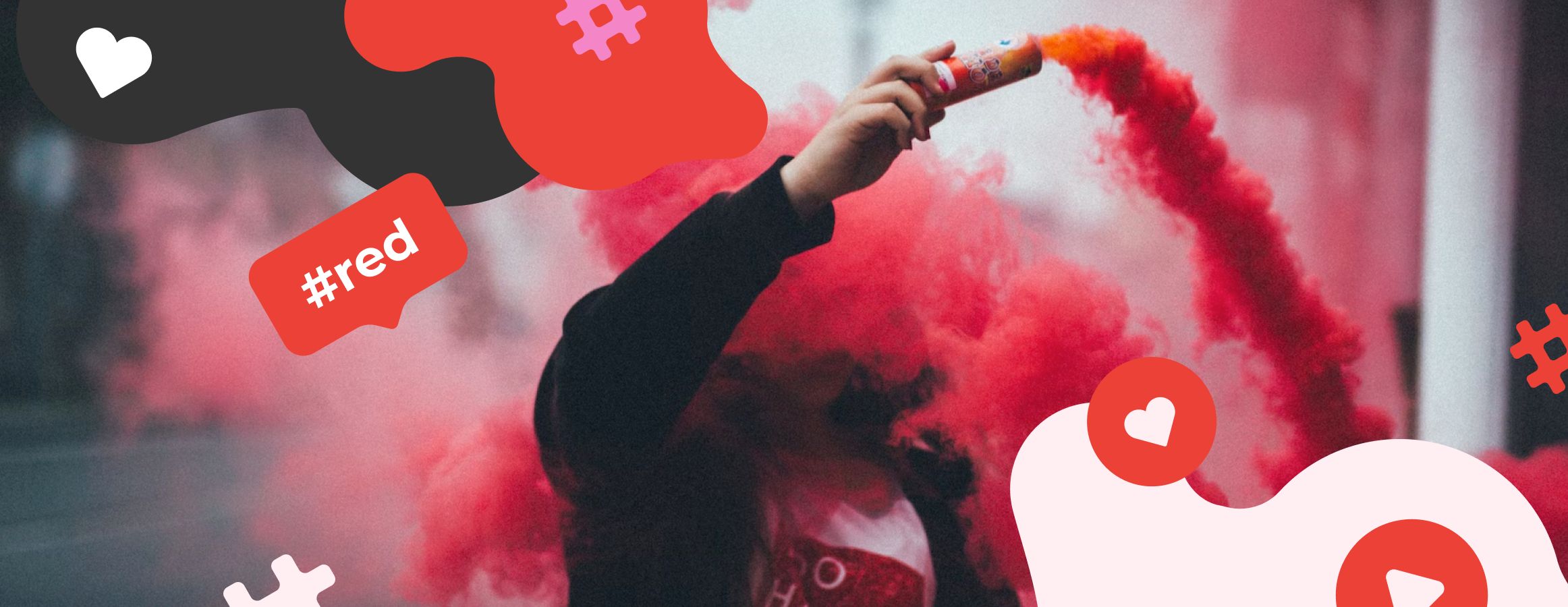 Red hashtags
