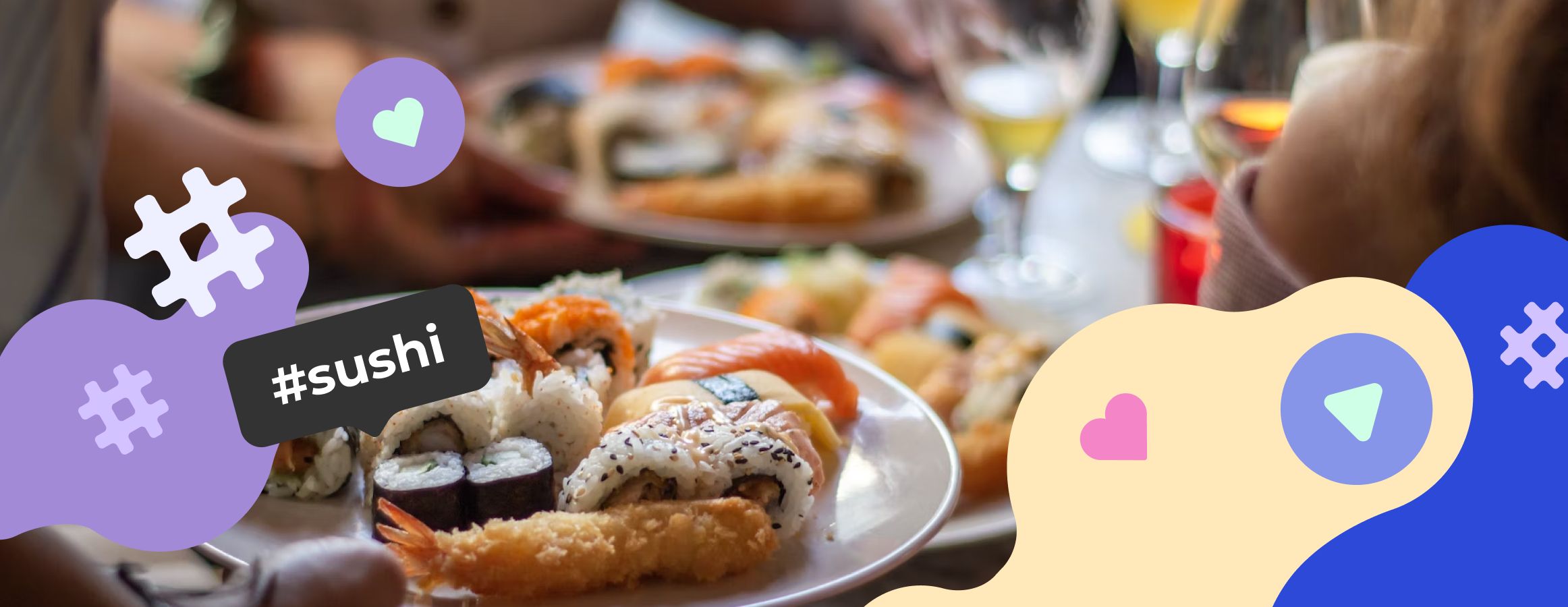 Sushi hashtags