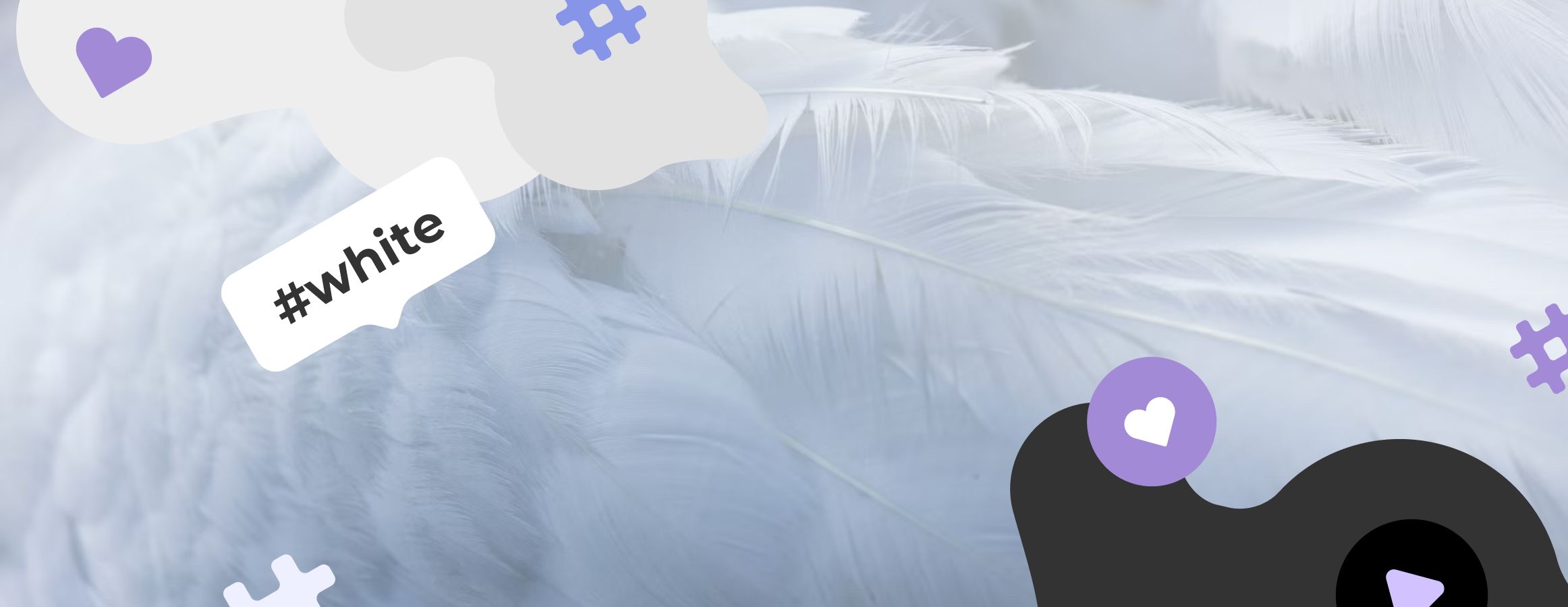 White hashtags